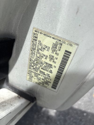2008 Nissan Titan Location - Imports - Row 999 - Stock # H53845