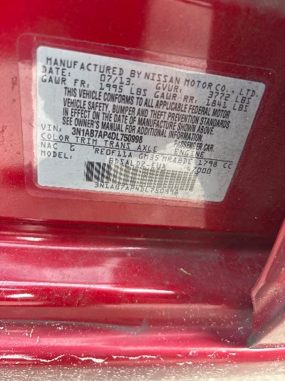 2013 Nissan Sentra Location - Imports - Row 24 - Stock # H53792