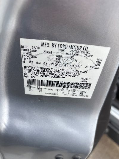 2010 Ford Escape Location - Ford - Row 32 - Stock # H53923