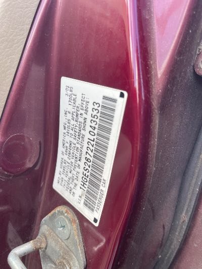2002 Honda Civic Location - Imports - Row 26 - Stock # H53934