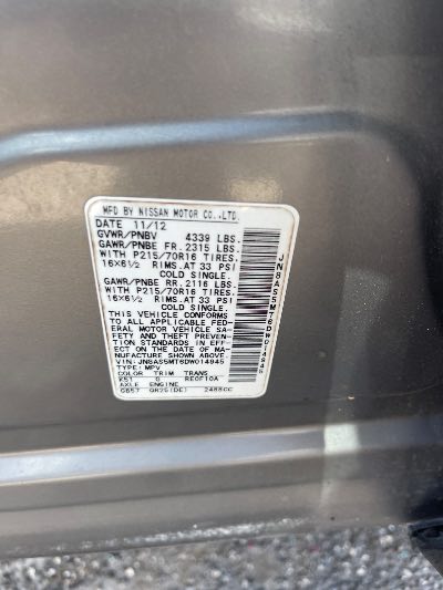 2013 Nissan Rogue Location - Imports - Row 43 - Stock # H53931
