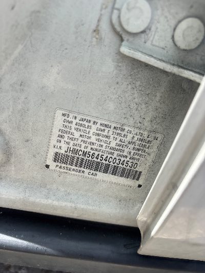 2004 Honda Accord Location - Imports - Row 43 - Stock # H54023
