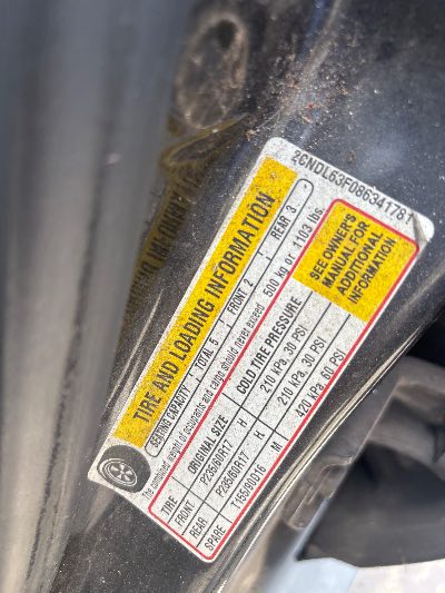 2008 Chevrolet Equinox Location - GM - Row 25 - Stock # H54067