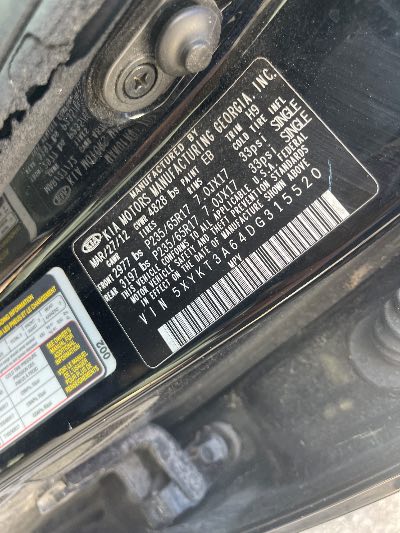 2013 Kia Sorento Location - Imports - Row 4 - Stock # H54117