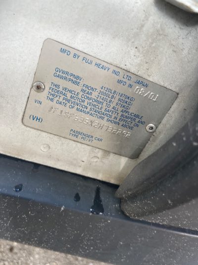 2002 Subaru Forester Location - Imports - Row 3 - Stock # H54120