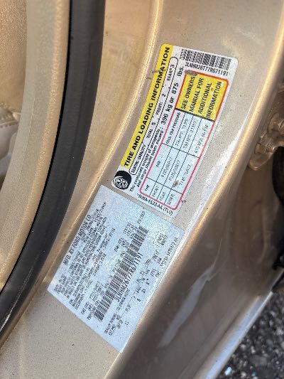 2007 Lincoln MKZ Location - Ford - Row 35 - Stock # H54128