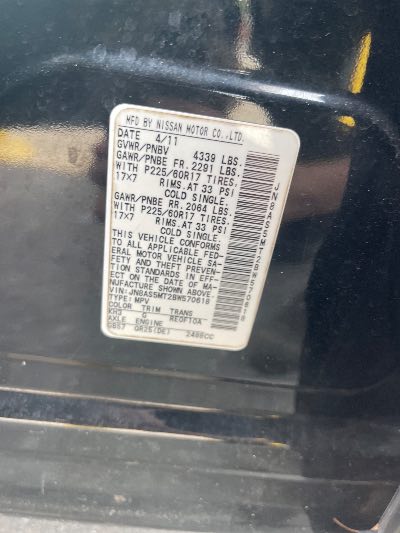 2011 Nissan Rogue Location - Imports - Row 5 - Stock # H54160