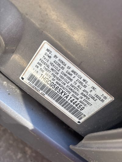 2000 Honda Accord Location - Imports - Row 8 - Stock # H54176