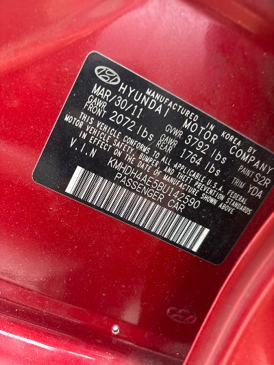 2011 Hyundai Elantra Location - Imports - Row 17 - Stock # H54178