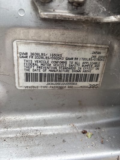 2002 Mitsubishi Lancer Location - Imports - Row 8 - Stock # H54247