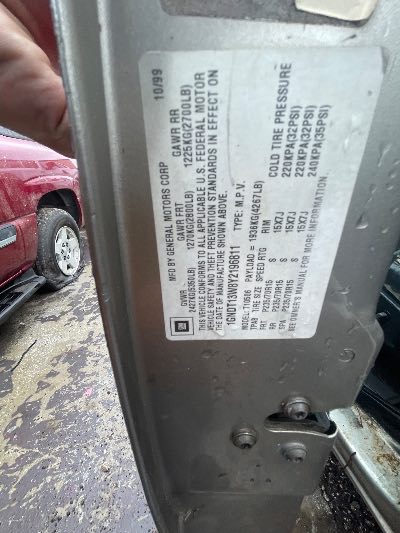 2000 Chevrolet Blazer Location - GM - Row 31 - Stock # H54341