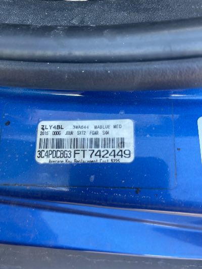 2015 Dodge Journey Location - Chrysler - Row 42 - Stock # H54405
