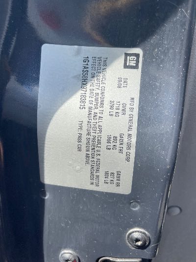 2009 Chevrolet Cobalt Location - GM - Row 33 - Stock # H54407