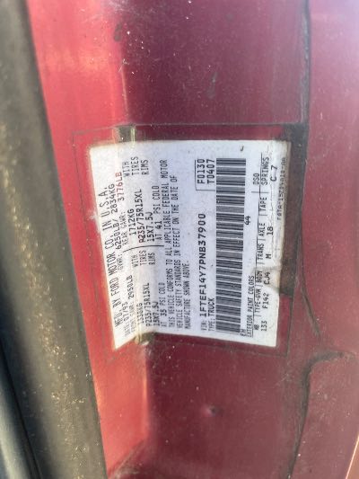 1993 Ford F-150 Location - Large Trucks & Vans - Row 14 - Stock # H54446