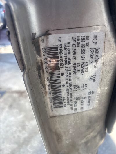 2004 Chrysler Pacifica Location - Chrysler - Row 43 - Stock # H54493