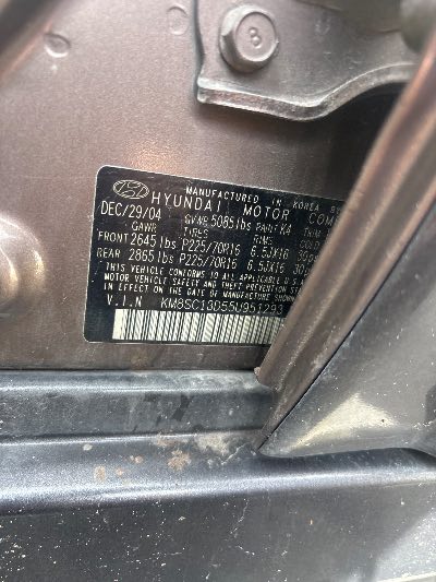 2005 Hyundai Santa Fe Location - Imports - Row 23 - Stock # H54568
