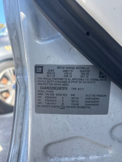 2012 Buick Enclave Location - GM - Row 35 - Stock # H54578