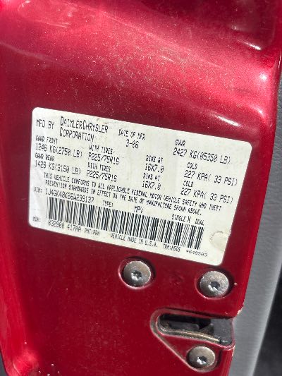 2006 Jeep Liberty Location - Chrysler - Row 44 - Stock # H54581